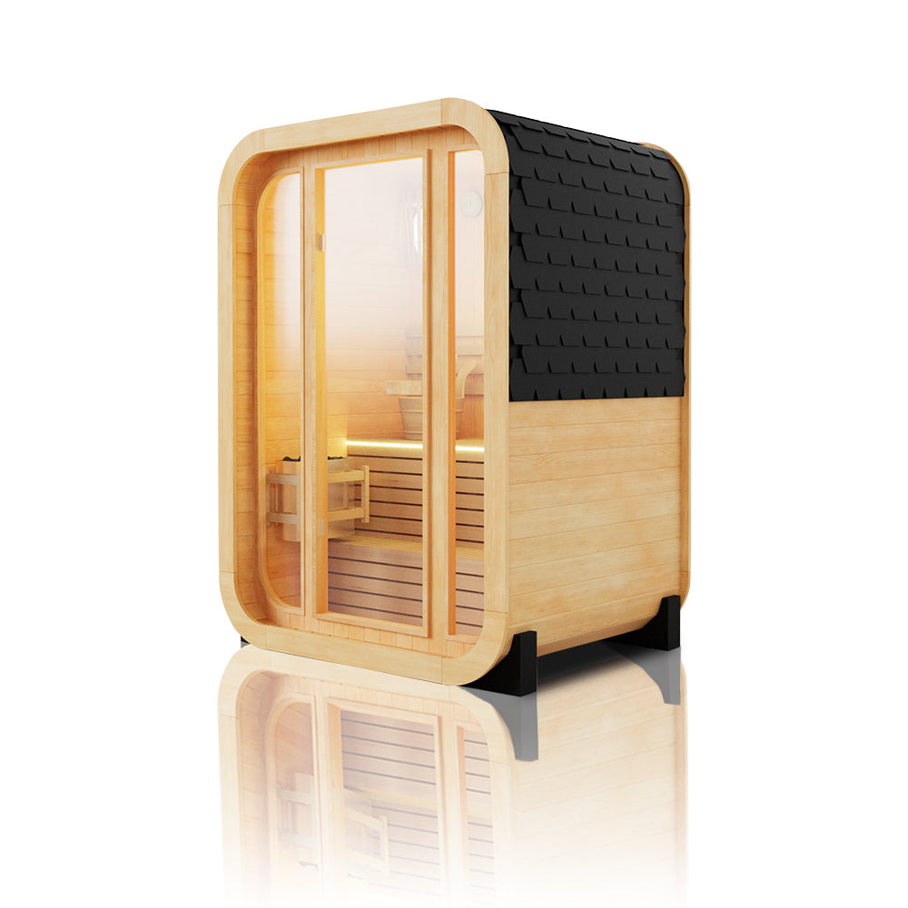 Scandinavian Retreat 1-Person Outdoor Barrel Sauna(SV-01)