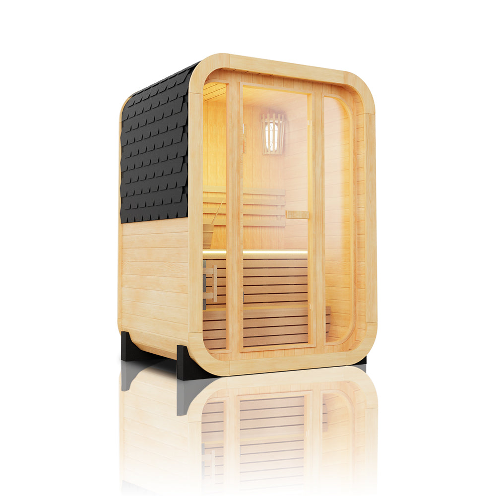 Scandinavian Retreat 1-Person Outdoor Barrel Sauna(SV-01)