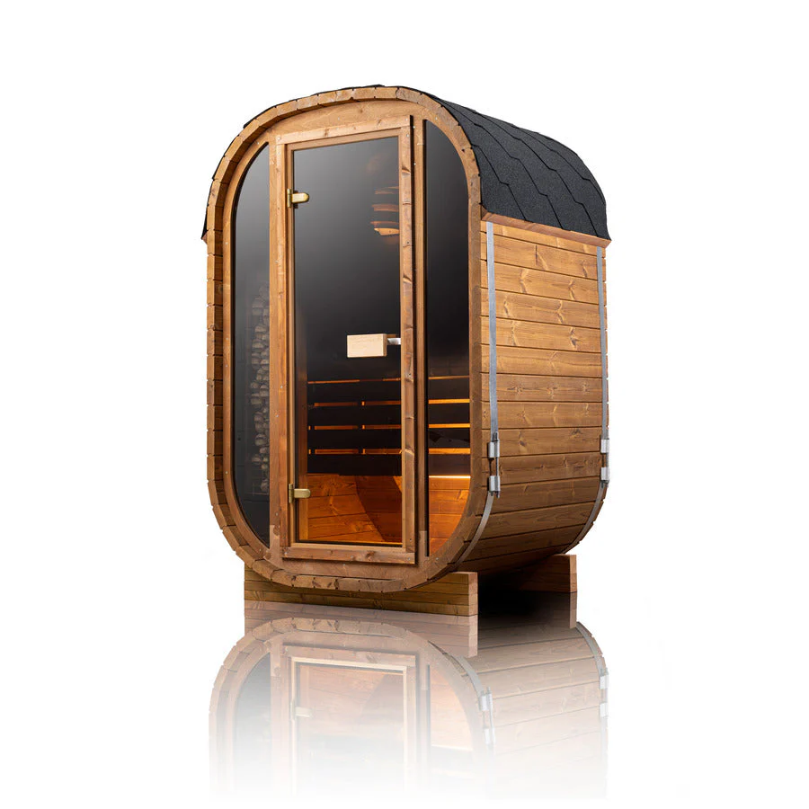 Scandinavian Retreat 1-Person Outdoor Barrel Sauna(SV-01)