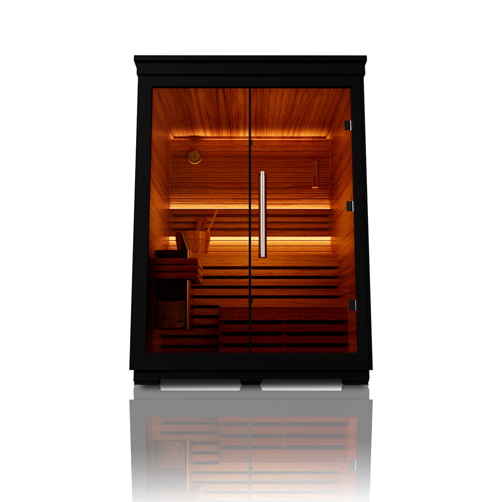 Svalasauna Mira 04 | Compact Outdoor Black Cedar Sauna Cabin(SV-08)