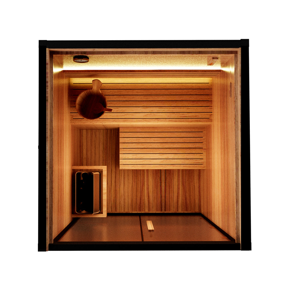 Svalasauna Mira 04 | Compact Outdoor Black Cedar Sauna Cabin(SV-08)