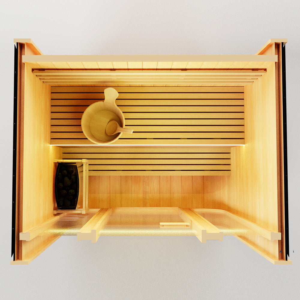 Scandinavian Retreat 1-Person Outdoor Barrel Sauna(SV-01)