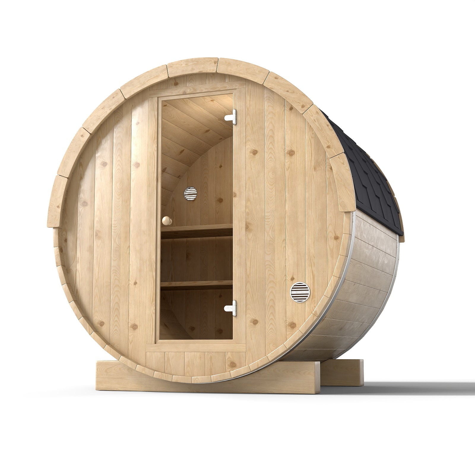 Svalasauna Wooden Sauna Barrel Cabin for Garden or Lakeside Use (SV-11)