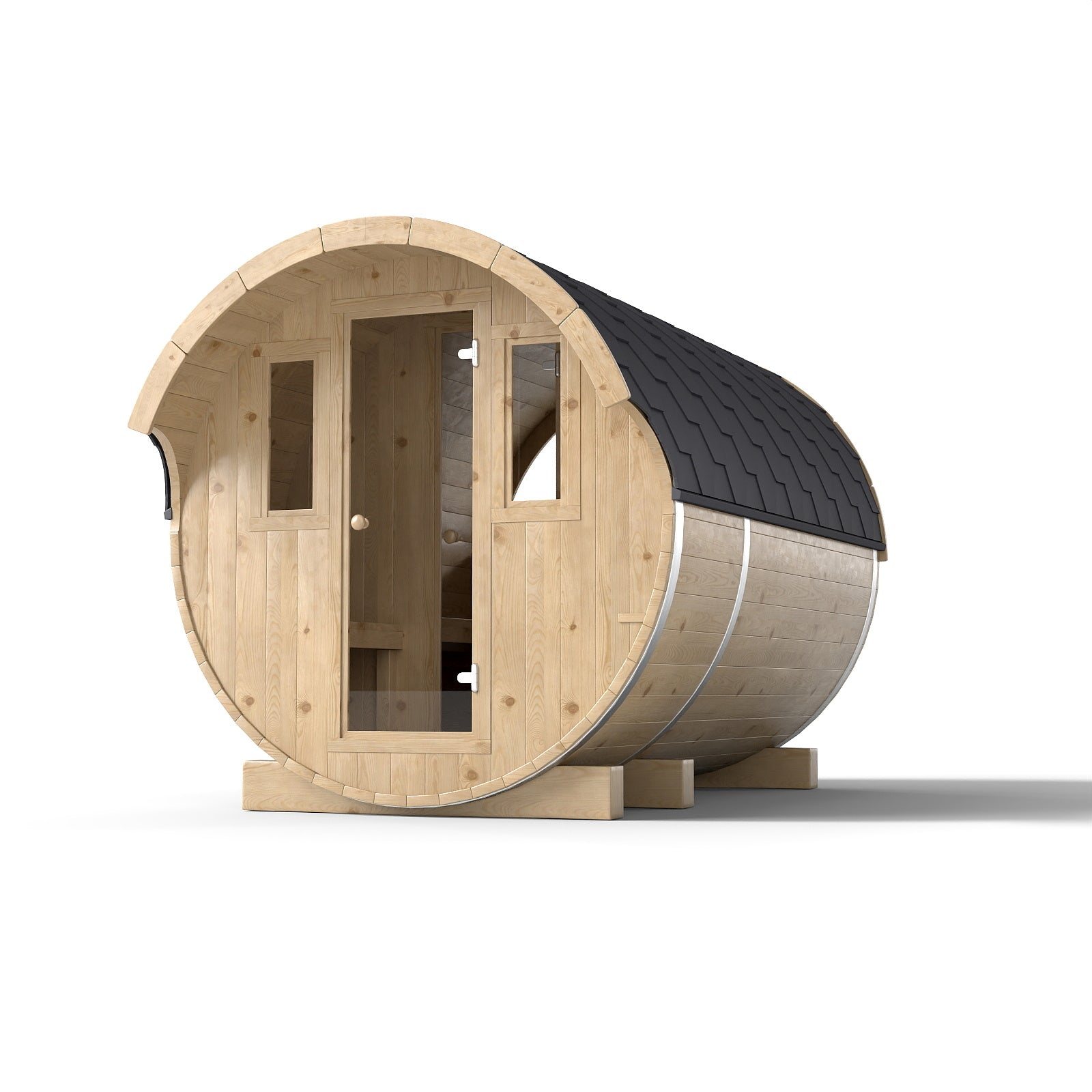 Outdoor Barrel Sauna for Backyard or Poolside | Nordic Hemlock Design for Relaxation & Wellness(SV-15)
