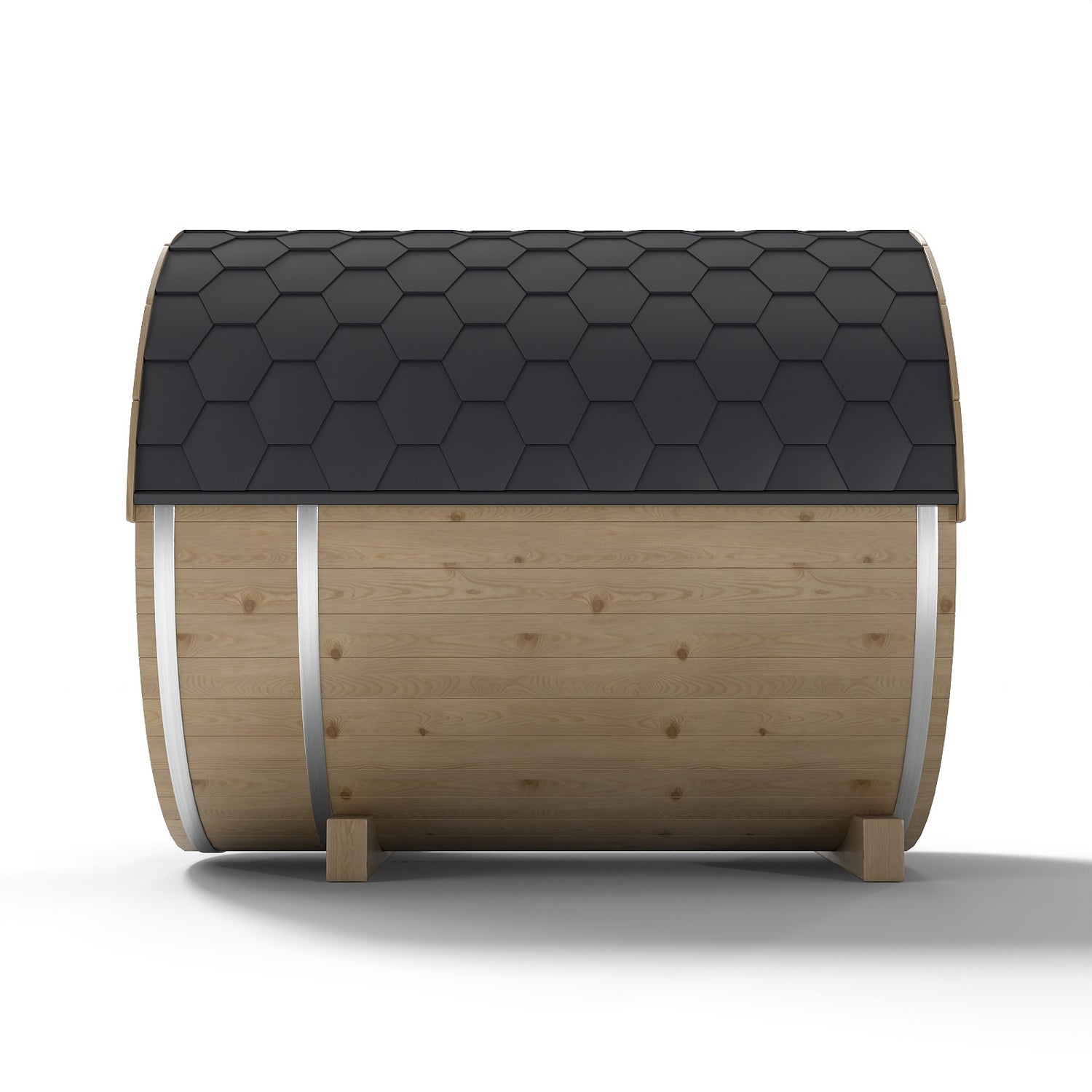 Luxury Outdoor Barrel Sauna with Porch | Scandinavian Cedar Design for Backyard Wellness(SV-14)