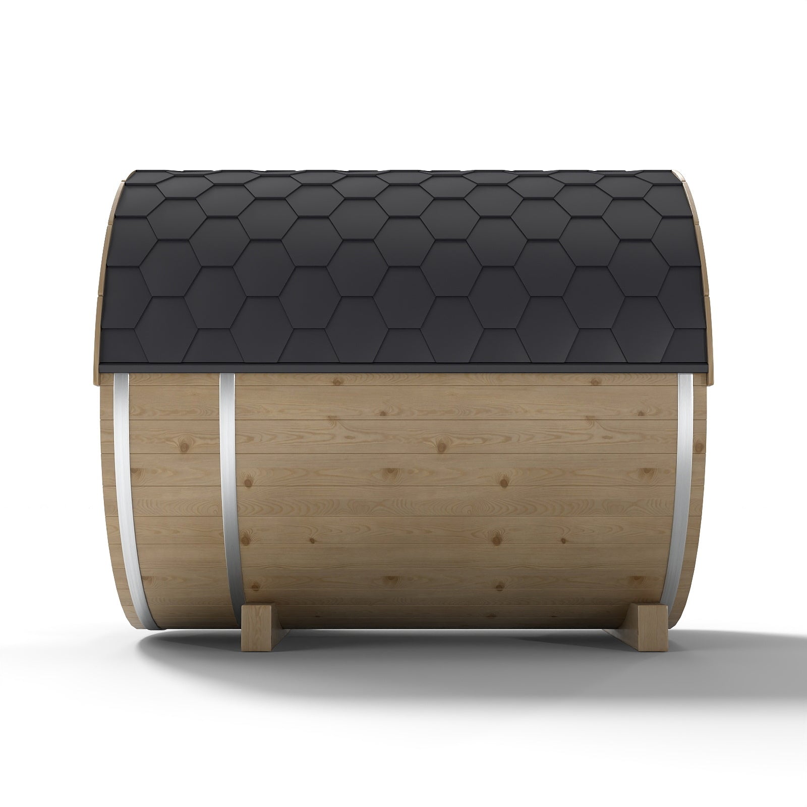 Luxury Outdoor Barrel Sauna with Porch | Scandinavian Cedar Design for Backyard Wellness(SV-14)