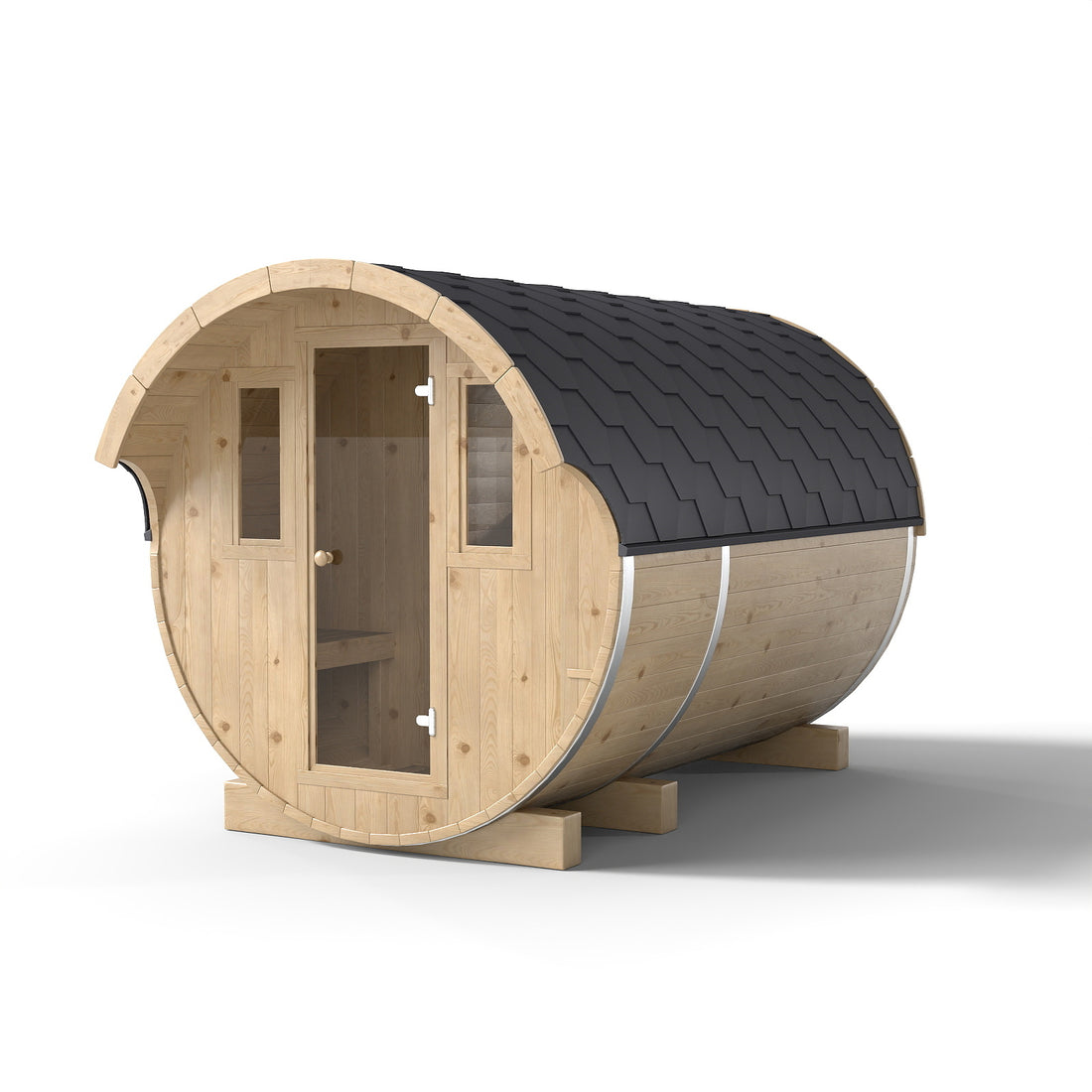 Outdoor Barrel Sauna for Backyard or Poolside | Nordic Hemlock Design for Relaxation & Wellness(SV-15)