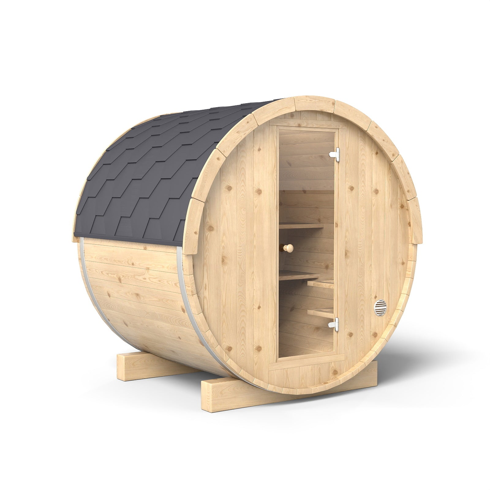 Svalasauna Wooden Sauna Barrel Cabin for Garden or Lakeside Use (SV-11)