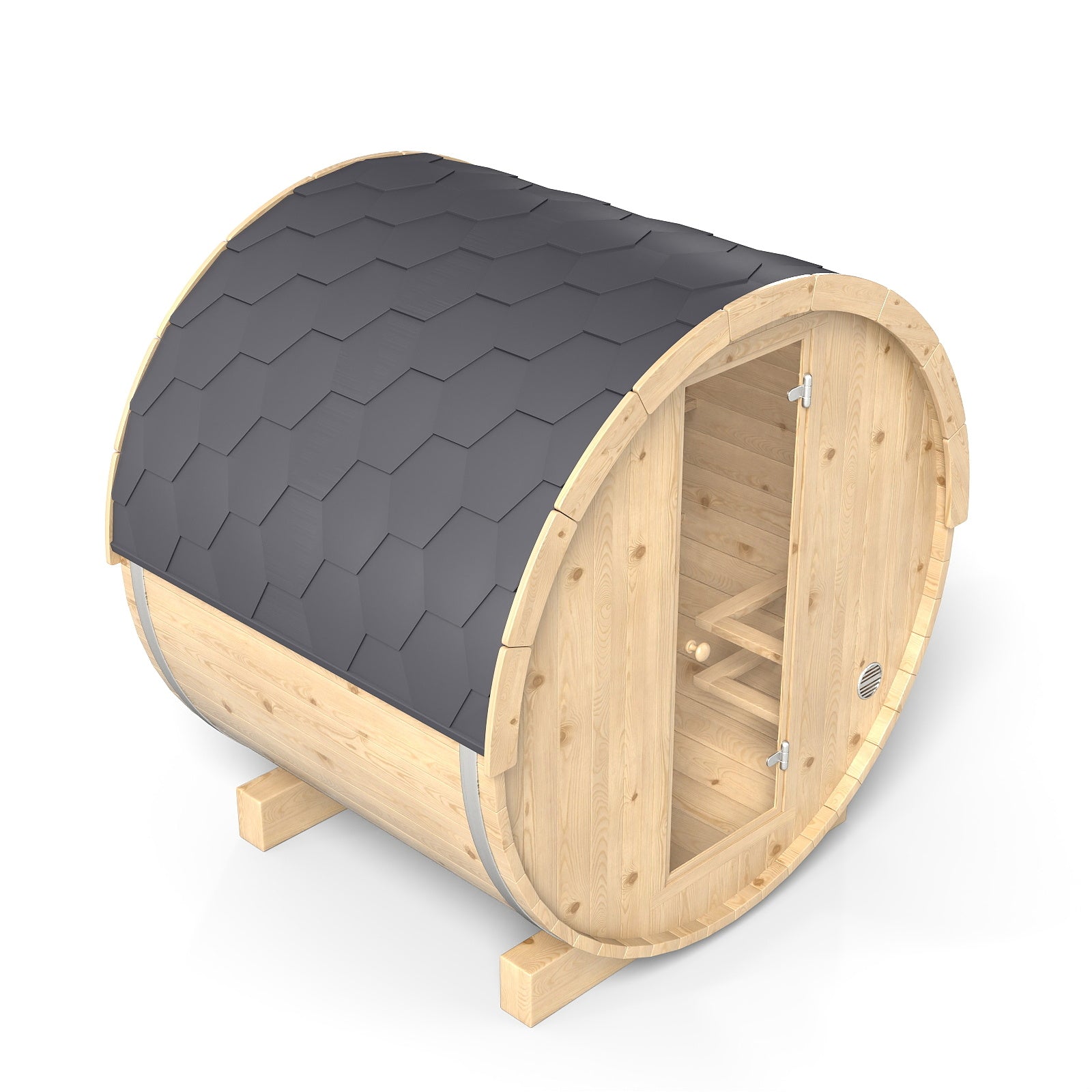 Svalasauna Wooden Sauna Barrel Cabin for Garden or Lakeside Use (SV-11)