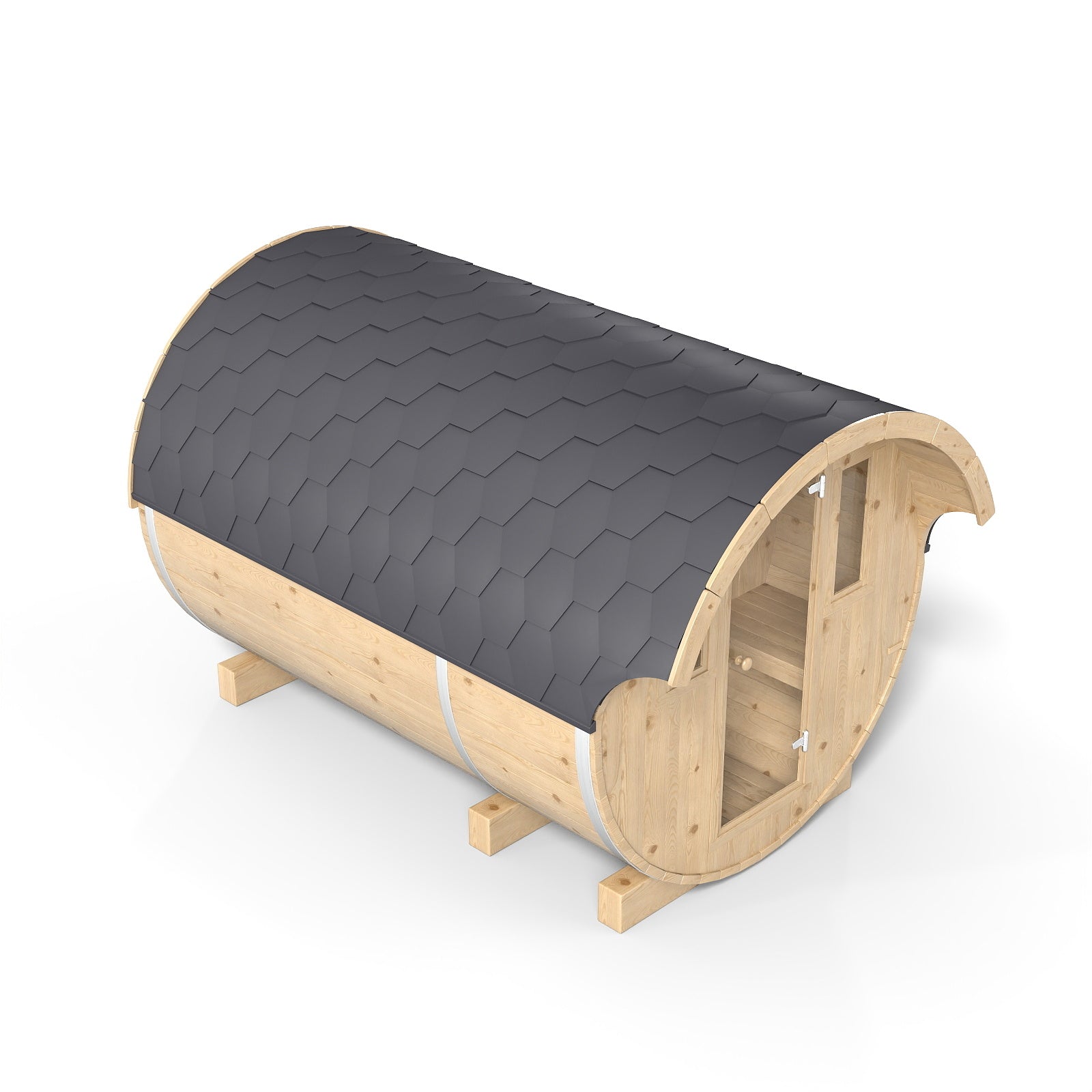 Outdoor Barrel Sauna for Backyard or Poolside | Nordic Hemlock Design for Relaxation & Wellness(SV-15)