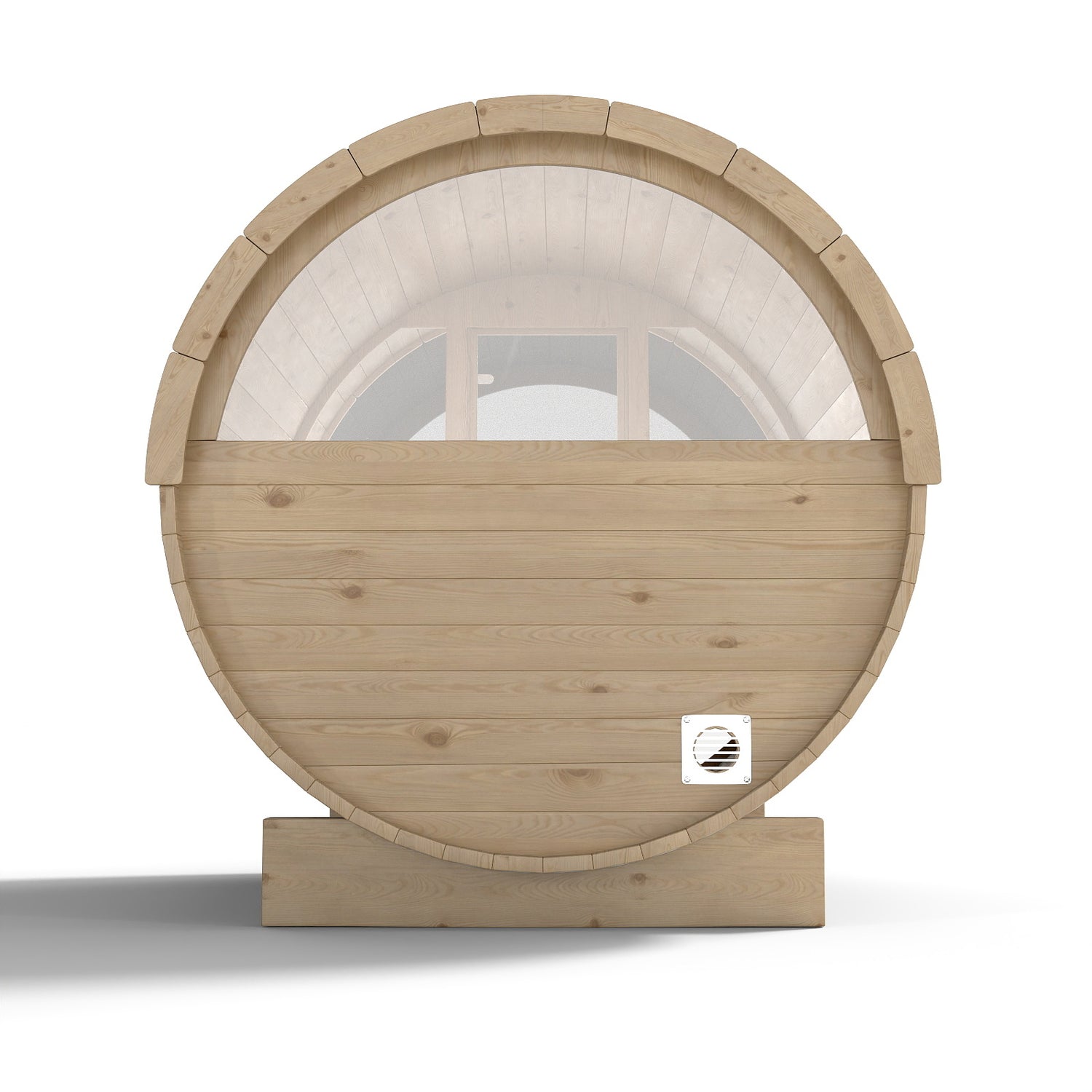 Luxury Outdoor Barrel Sauna with Porch | Scandinavian Cedar Design for Backyard Wellness(SV-14)