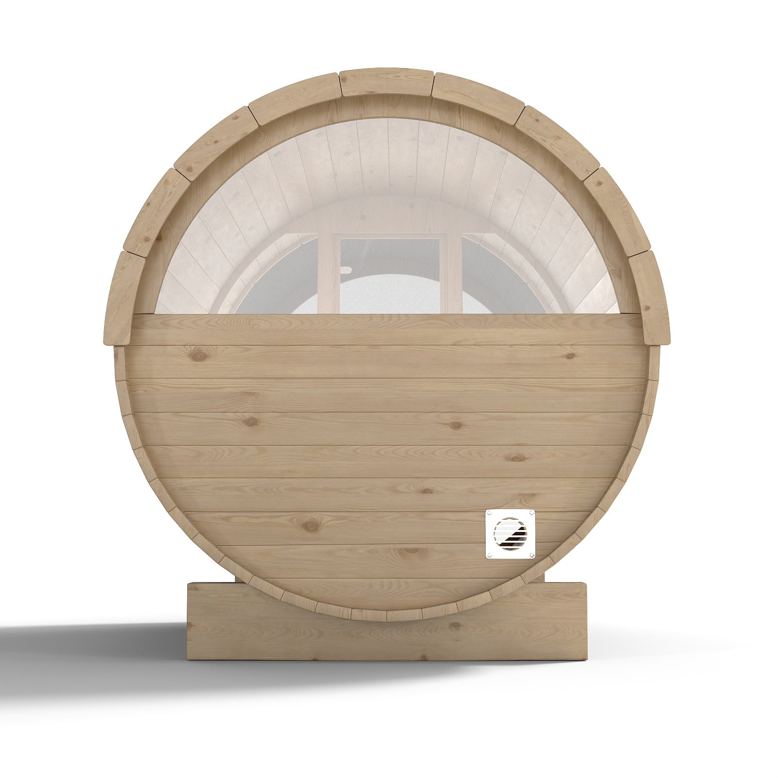 Luxury Outdoor Barrel Sauna with Porch | Scandinavian Cedar Design for Backyard Wellness(SV-14)