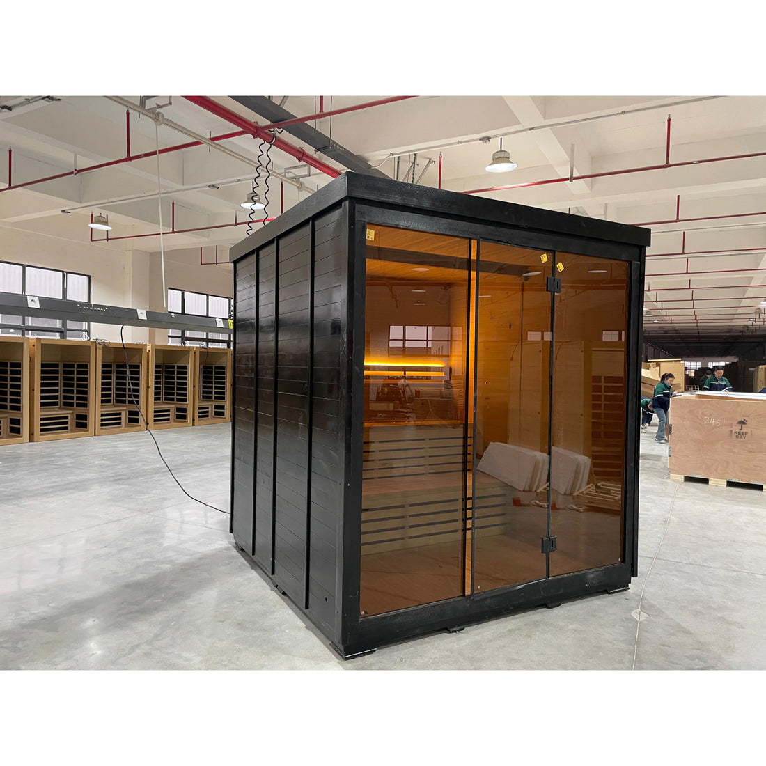 LUMI Mira 05 | Modern Outdoor Sauna Cabin with 8kw Heater for 4–6 People（SV-10）