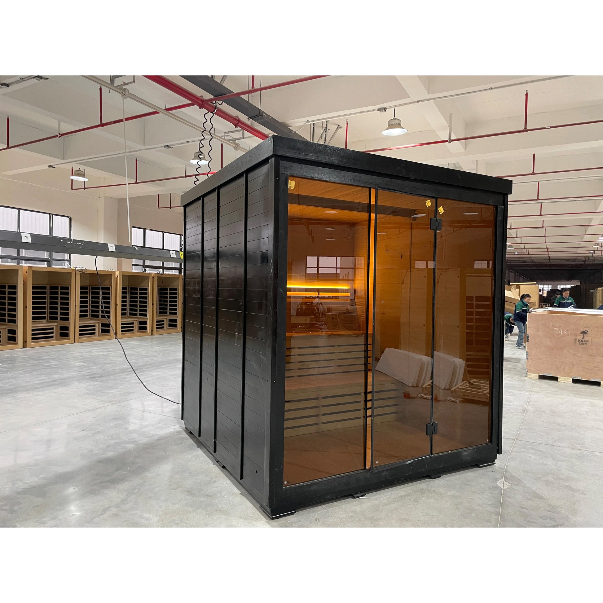 LUMI Mira 05 | Modern Outdoor Sauna Cabin with 8kw Heater for 4–6 People（SV-10）